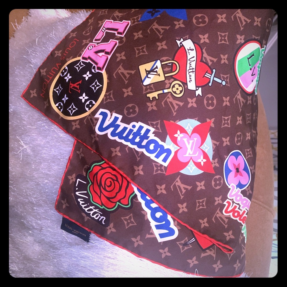 Louis Vuitton monogram limited edition scarf.